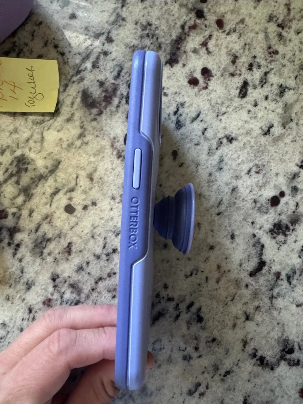 Purple Otterbox Phone Case with Pop Socket